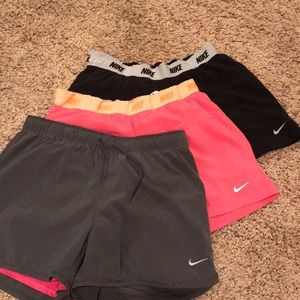 Set of Girls Nike Workout Shorts Dri Fit